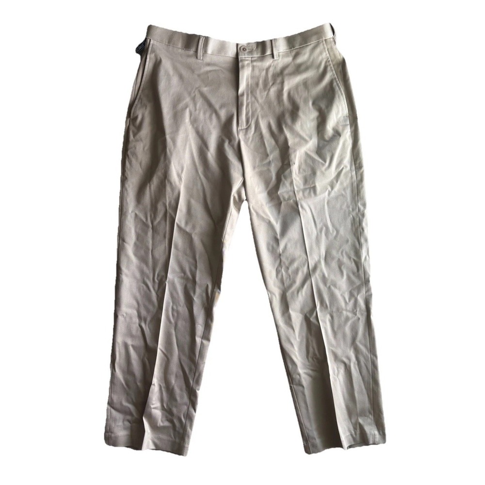 Haggar Men's Dress Pants 38x29 Premium No Iron Khaki Business Dress Pants NWT